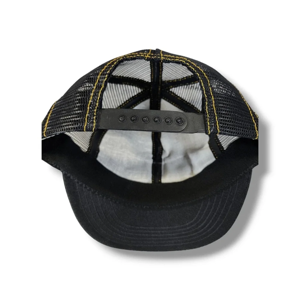Vintage Wagner Mesh Trucker's Snapback Black Hat‎ Cap By Paramount Cap